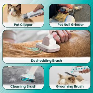 VGR V-207 Rechargeable Professional 7-in-1 Pet Grooming Kit & Vacuum with High Suction Power - Image 3