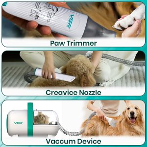VGR V-207 Rechargeable Professional 7-in-1 Pet Grooming Kit & Vacuum with High Suction Power - Image 5