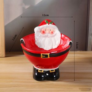 Ceramic Holidays Santa Claus Candy Bowl - 12cm - Image 3