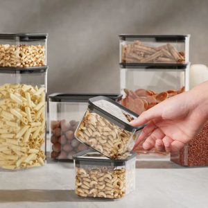 3-Pieces Plastic Food Storage Box With Transparent Lid 0.75/1.7/2.6-L - Image 3