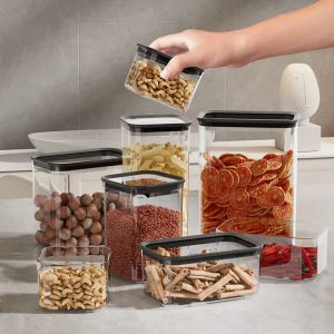 3-Pieces Plastic Food Storage Box With Transparent Lid 0.75/1.7/2.6-L - Image 4