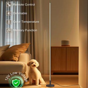 Corner Floor Lamp LED Modern Standing Lamp With Remote - Image 4