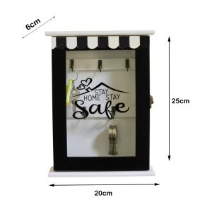 Vintage Home Wooden Wall Hanging Key Box #13879 - Image 4
