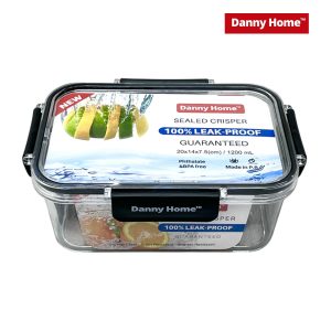 Danny Home Rectangular Plastic Food Container W/Snap Locks - Image 4