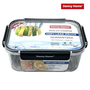 Danny Home Rectangular Plastic Food Container W/Snap Locks - Image 5