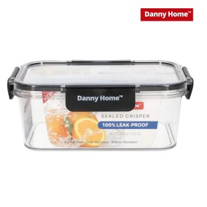 Danny Home Rectangular Plastic Food Container W/Snap Locks - Image 3