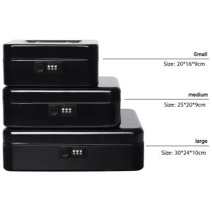 Metal Cash Box with Combination Lock and Money Tray - Image 7