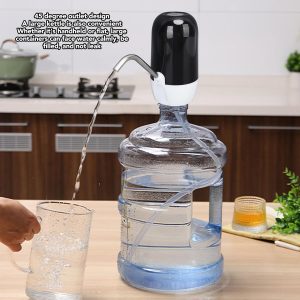 4W 1200mAh DC-5V High Power Water Pump Dispenser With 304 Stainless Steel Hose MX-808 (L16 x W6.5 x H14)cm - Black - Image 5