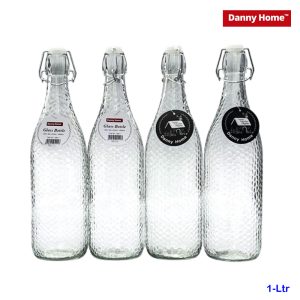 Danny Home Essentials Glass Airtight Water Bottle, 1 Ltr, 12 Pieces - Image 4