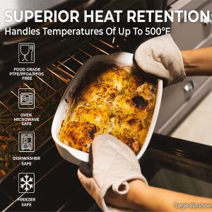 Danny Home Black Porcelain Baking Dishes for Electric & Gas Oven - Image 5