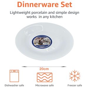 Danny Home 6-Piece 8-Inch White Dessert Plate - Image 3