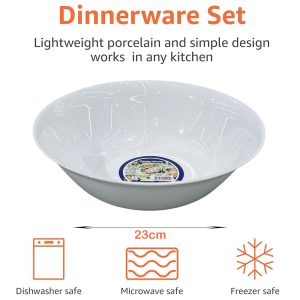 Danny Home 3-Piece 14-Inch White Serving Bowl - Image 3