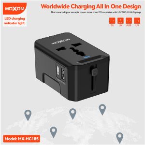 Moxom MX-HC185, Worldwide Travel Adapter - Image 6