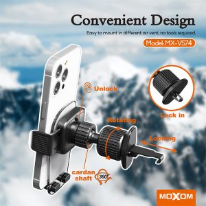 Moxom MX-VS74, Transparent  Vent Phone Holder - Image 6