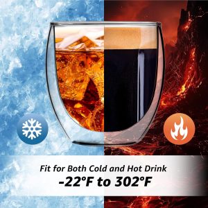 250ml Double Glass Cup (D8 X H8)CM ( FR-11 ) - Image 6