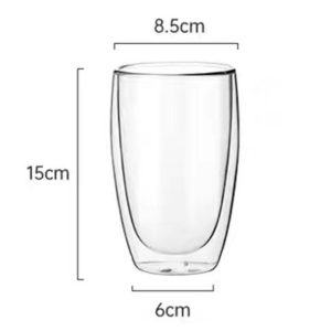 450ml Double Glass Cup (D8.50 x H15)CM ( FR-13 ) - Image 3