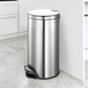 Stainless Steel  Kitchen Round Step Trash Can 20/30-Liter - Image 2