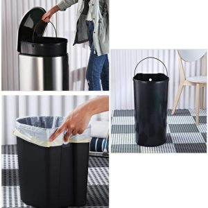 Stainless Steel Pedal Trash Bin Soft-Close with Single Inner Bucket 7/12/30/50 - Liters - Image 6