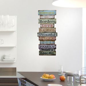 Wood Friendship Rules Hanging Plaque 80 x 31cm - Image 4