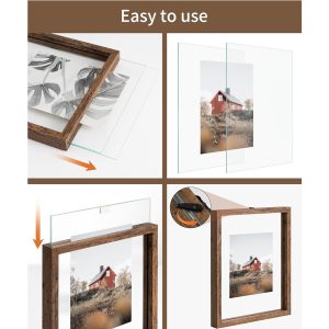 Afuly Floating Double-Sided Photo Frames with Tempered Glass Cover - Image 5