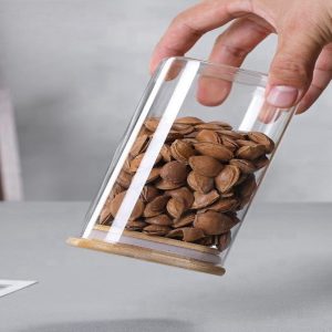 Glass Food Storage Jar With Bamboo Lid 220-ml - Image 6