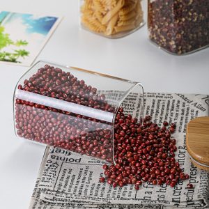 Glass Food Storage Jar With Bamboo Lid 220-ml - Image 3