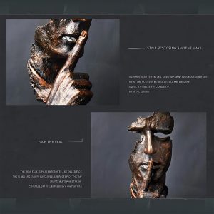 Home Art Decoration Abstract Bronze Figure Statue 35-cm - Image 6