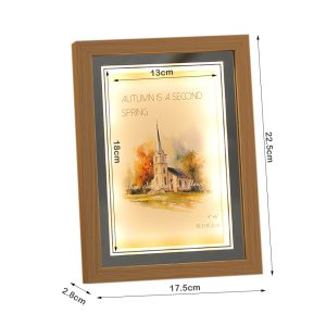 LED Photo Frame for Home, Bedroom, Living Room ( Light Oak Color ) - Image 3