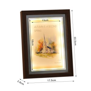LED Photo Frame for Home, Bedroom, Living Room ( Walnut Color ) - Image 3