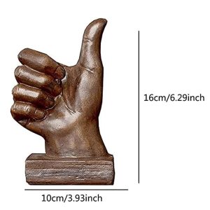 Vintage Statue Thumbs-Up Good Hand Signal Resin Statue 16-cm - Image 3
