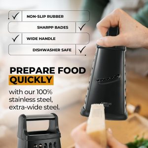 WELLMES Stainless Steel 4-Sided Grater - Image 5