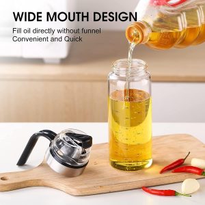 Automatic Cap Glass Olive Oil Dispenser Bottle 550-ml - Image 4