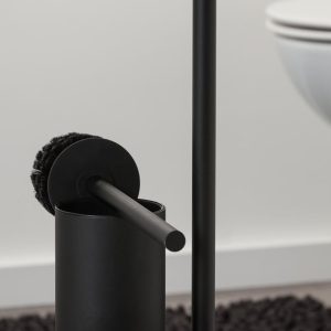 Bathlux Standing Bathroom Toilet Brush And Roll Holder With Bamboo - Image 3