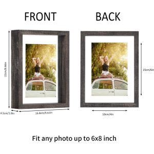 Afuly Floating Double-Sided Photo Frames with Tempered Glass Cover - Image 6