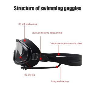 Swimming Goggles Silicone Anti-Fog, UV Protection for Adults - Image 4