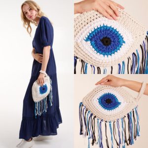 Blue Eye Tassel Bag - Image 3