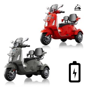 2-Seats Kids Electric Motorcycle with Light & Music 12-Volt