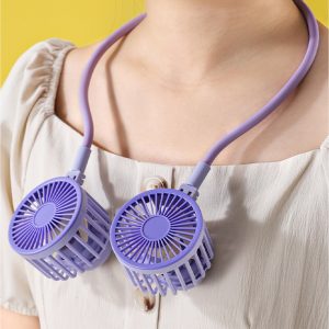 Portable Neck Double Mini Fan - Image 3