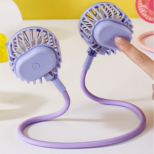 Portable Neck Double Mini Fan - Image 4