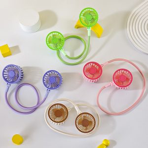 Portable Neck Double Mini Fan - Image 5