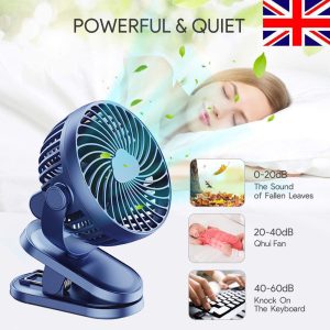 Portable Table Clip Rechargeable Mini Fan - Image 4