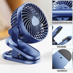 Portable Table Clip Rechargeable Mini Fan - Image 6