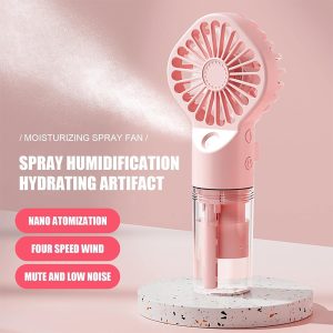 Rechargeable Handheld Fan with Water Nano Mist - Image 4