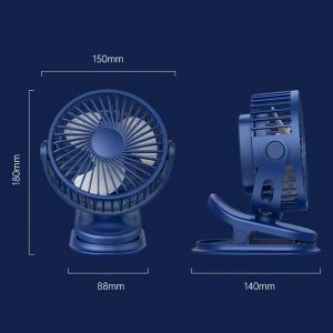 Turbo Table Clip Rechargeable Mini Fan 4000mAh Battery - Image 7