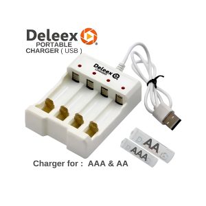 4-Slots Deleex Universal Intelligent Smart Battery Charger For NI-MH/NI-CD AA AAA Batteries