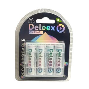 4-Pcs Deleex 3800mAh 1.2V AA Rechargeable Battery - Image 3