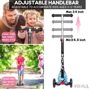 3 Wheels Kids Mini Kick Scooter with LED Flashing Wheels - Image 3