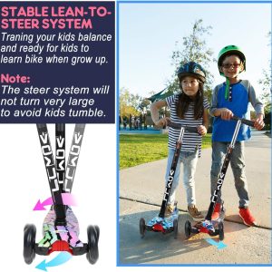 3 Wheels Kids Mini Kick Scooter with LED Flashing Wheels - Image 4