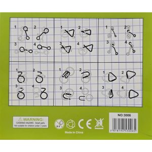 LVL-6, Perplexing Puzzles 6 in 1 Stainless Metal IQ Puzzle - Image 3