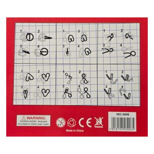 LVL-9, Perplexing Puzzles 6 in 1 Stainless Metal IQ Puzzle - Image 3
